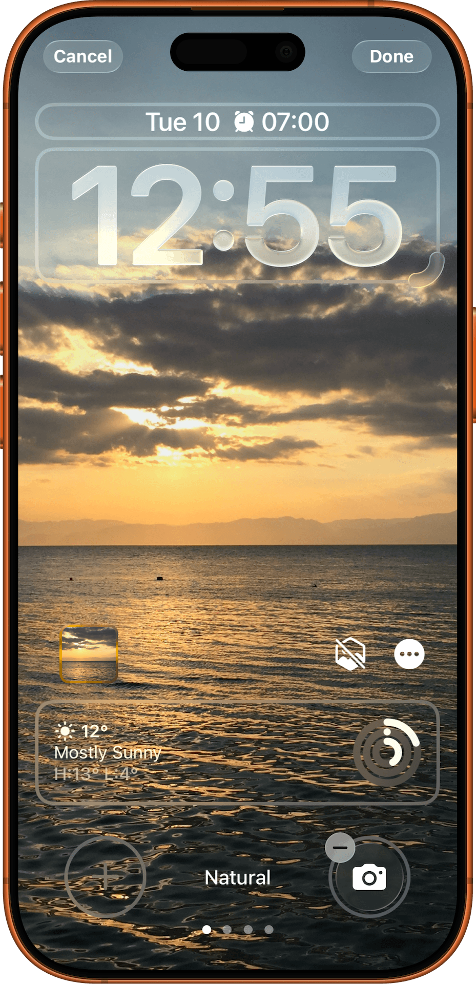 Lock screen customization - bottom widget area